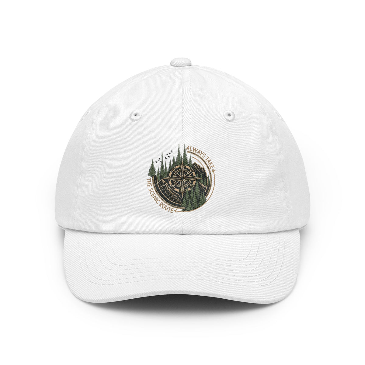 Mountain Compass Dad Hat | Forest Trail Embroidered Cap
