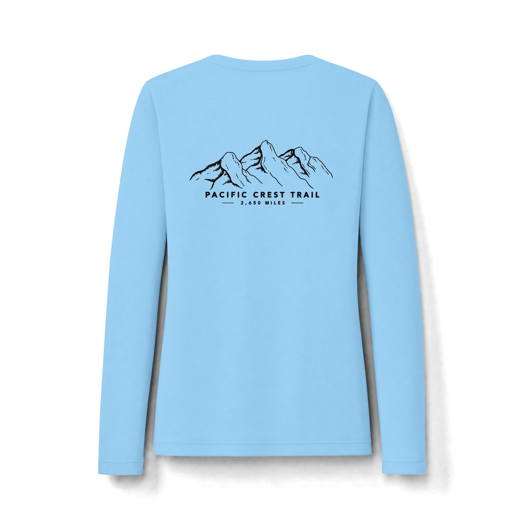 Pacific Crest Trail UPF 50 Women's Long Sleeve — Mountain Graphic UV Sun Shirt