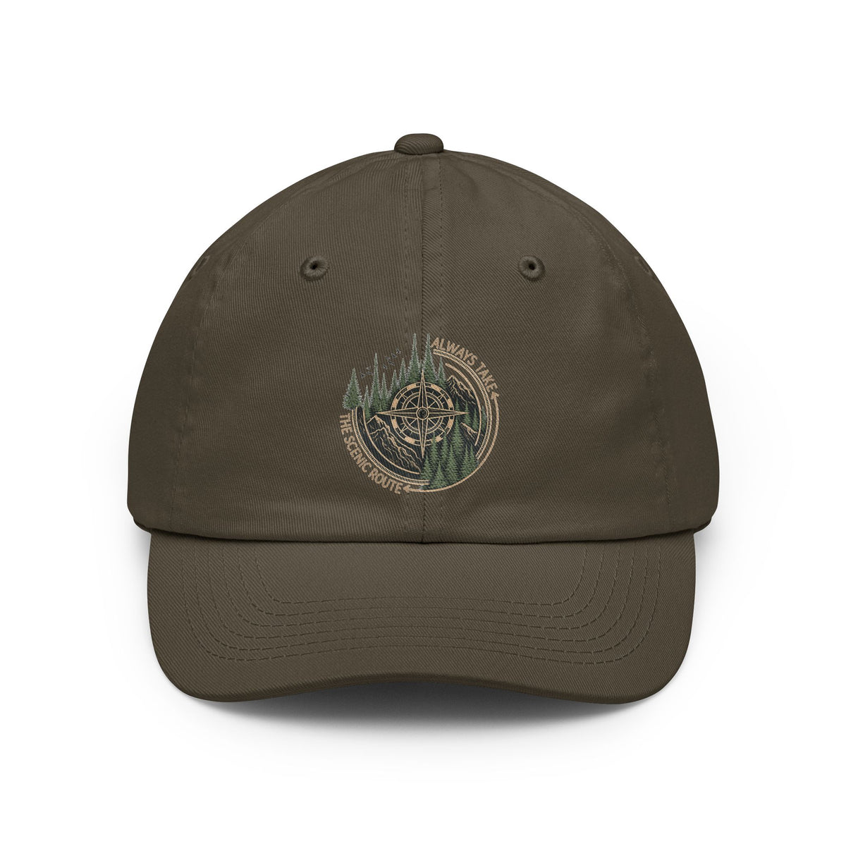 Mountain Compass Dad Hat | Forest Trail Embroidered Cap