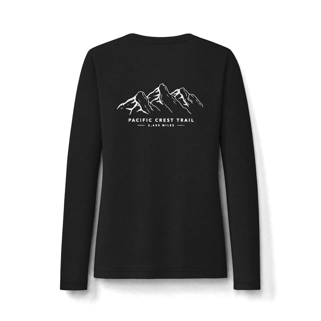 Pacific Crest Trail UPF 50 Women's Long Sleeve — Mountain Graphic UV Sun Shirt
