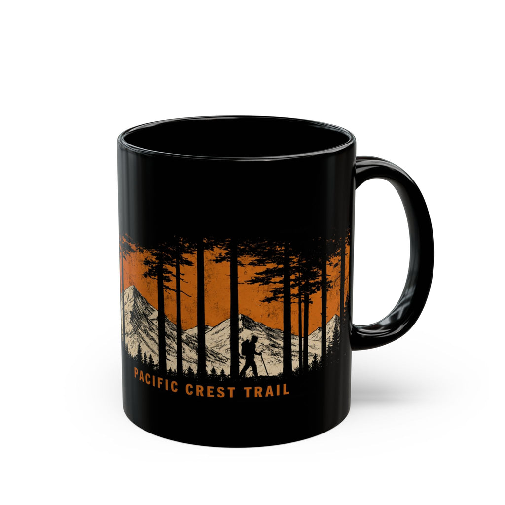 Pacific Crest Trail Mug — Mountain & Forest Black Coffee Cup (11oz/15oz)