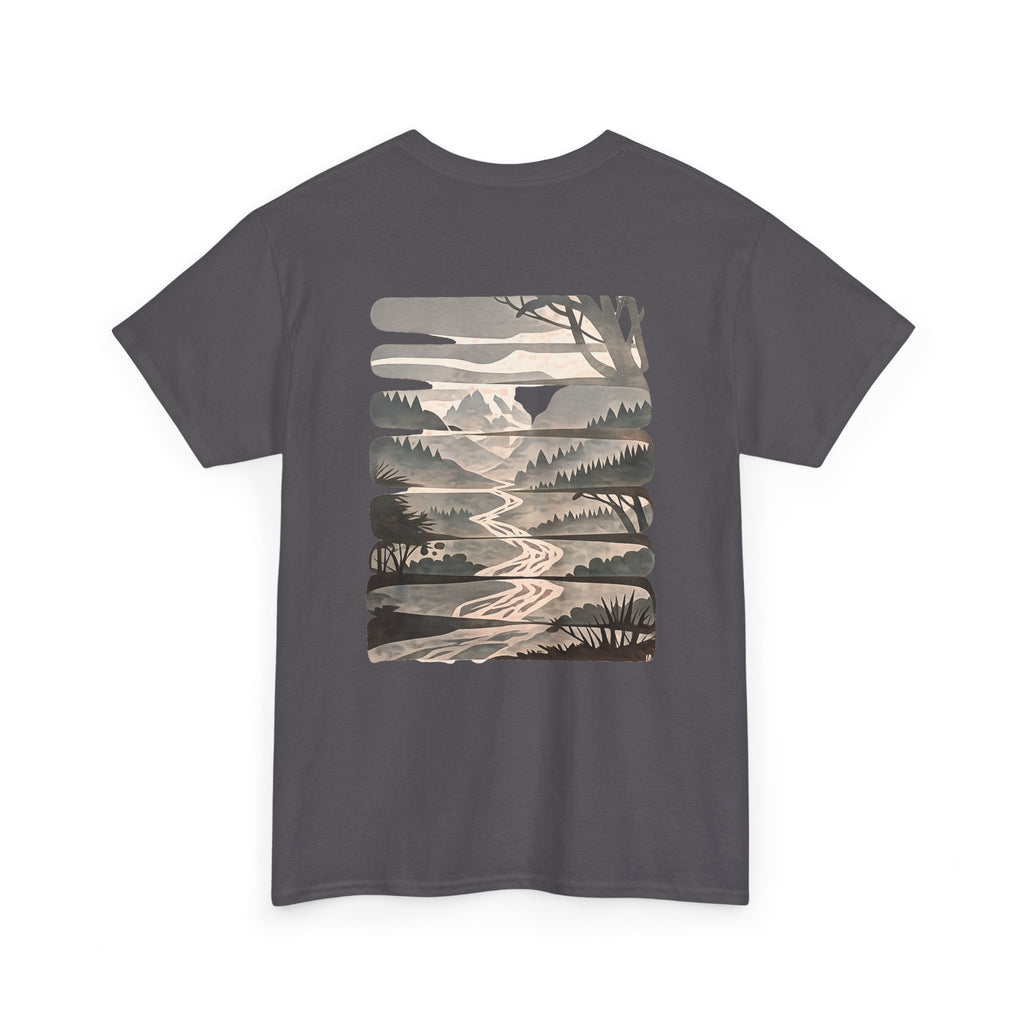 Nature Escape T‑Shirt — Serene River Mountain Landscape Tee