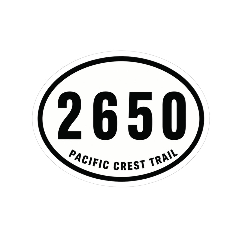 Pacific Crest Trail 2650 Oval Sticker — Kiss-Cut Hiking Decal