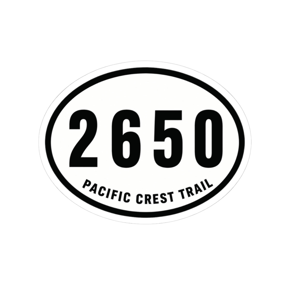 Pacific Crest Trail 2650 Oval Sticker — Kiss-Cut Hiking Decal
