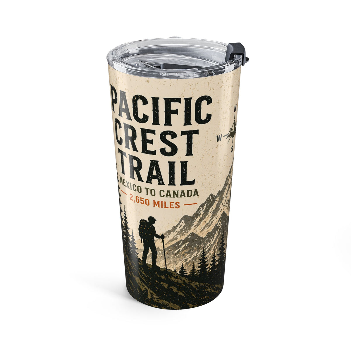 Pacific Crest Trail 20oz Tumbler — Mountain Map Insulated Travel Mug