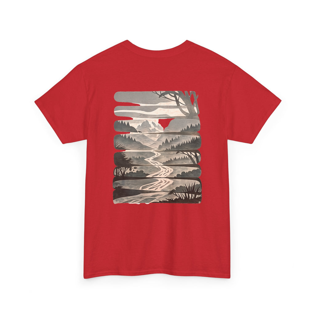 Nature Escape T‑Shirt — Serene River Mountain Landscape Tee