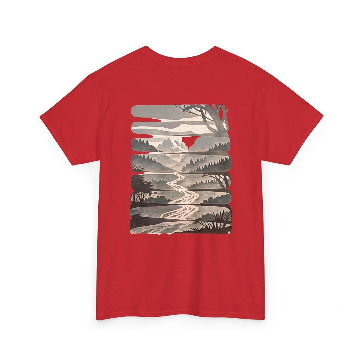 Nature Escape T‑Shirt — Serene River Mountain Landscape Tee
