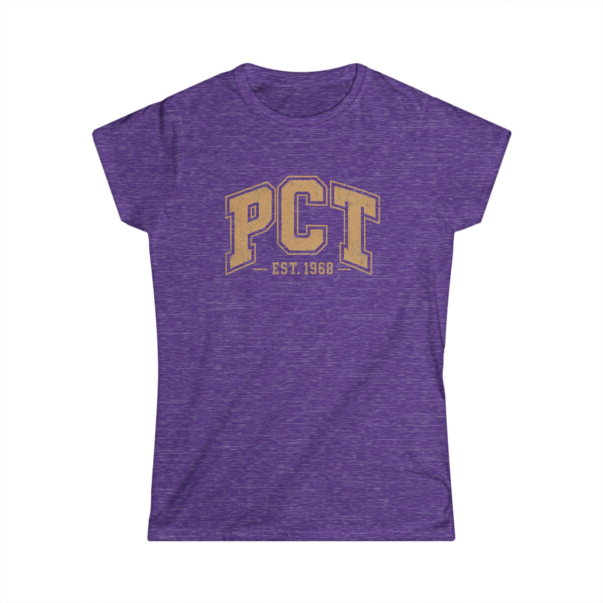 PCT Vintage Collegiate Woman's T-Shirt — 'PCT EST. 1968' Retro College Tee