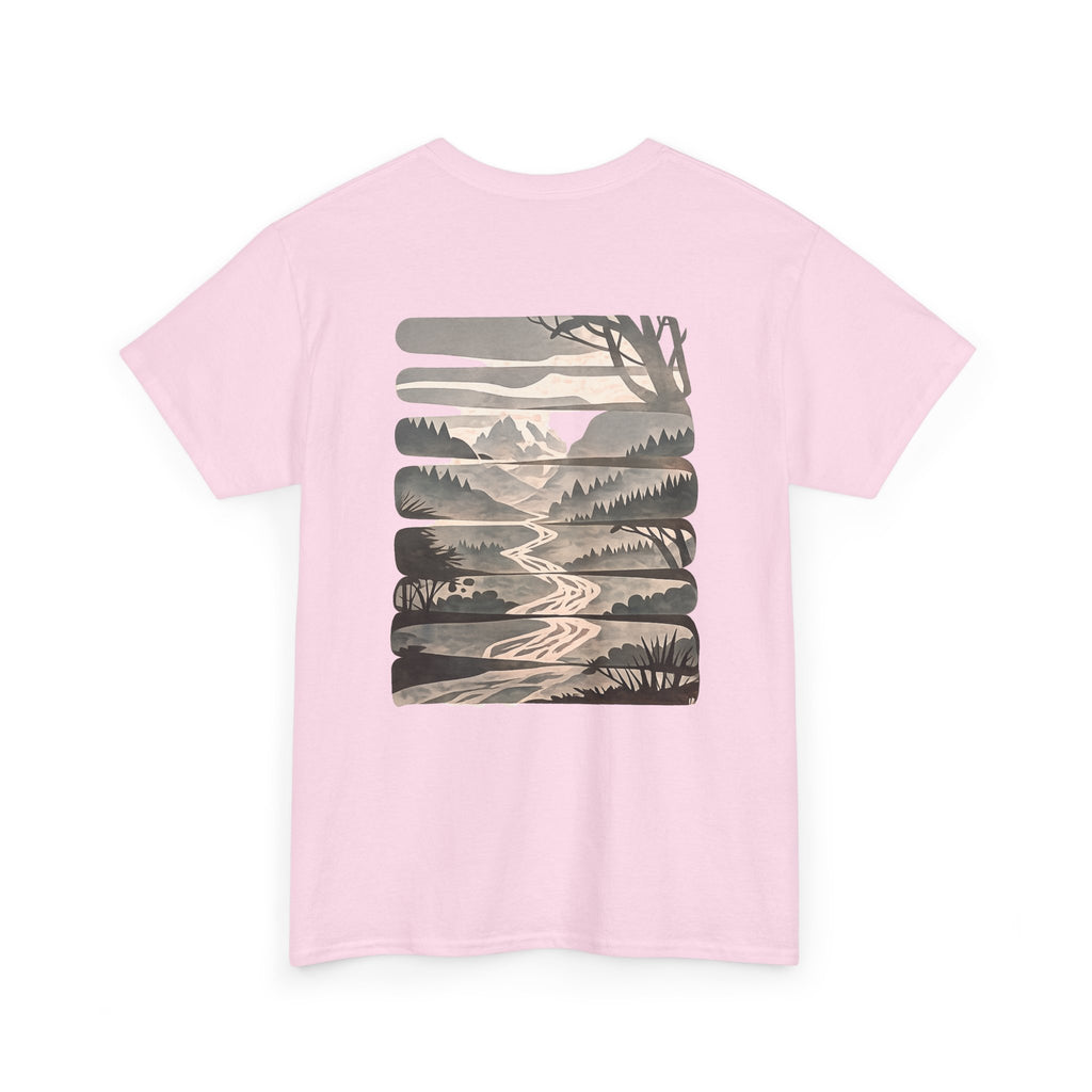 Nature Escape T‑Shirt — Serene River Mountain Landscape Tee