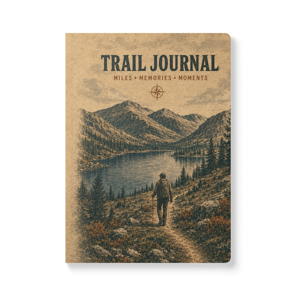Trail Journal Softcover — Miles • Memories • Moments Camping Notebook