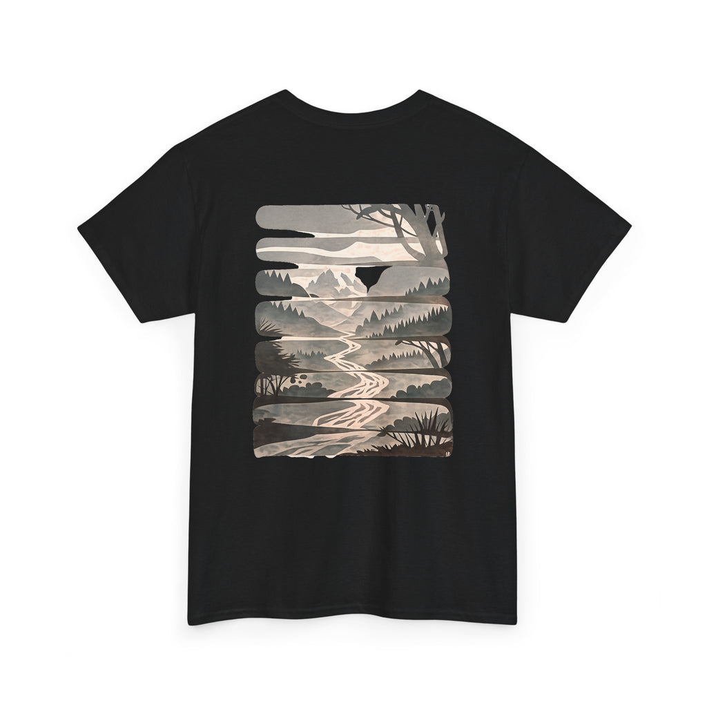 Nature Escape T‑Shirt — Serene River Mountain Landscape Tee