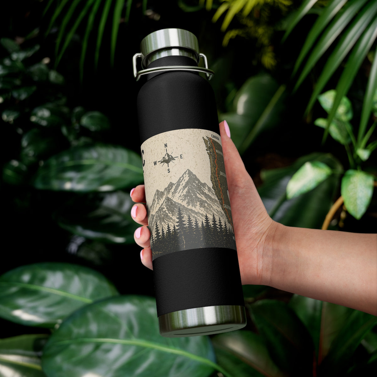 Pacific Crest Trail 22oz Vacuum Insulated Bottle — Copper Lined Adventure Water Bottle