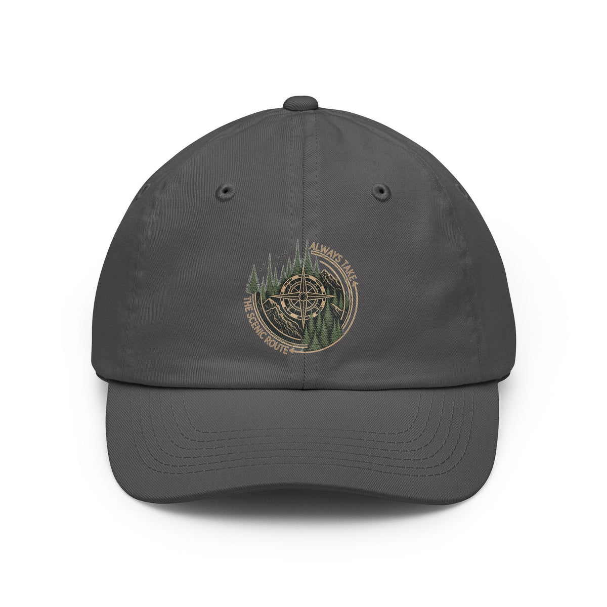 Mountain Compass Dad Hat | Forest Trail Embroidered Cap