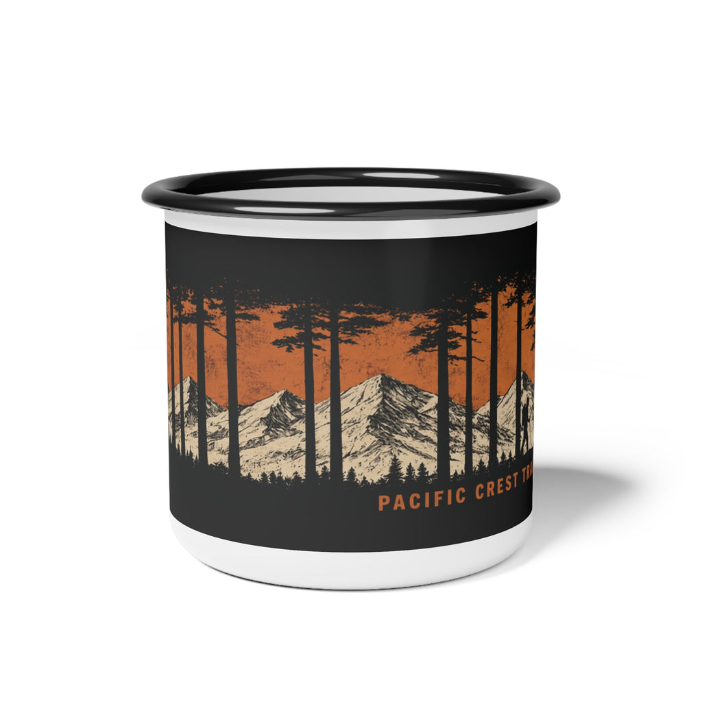 Pacific Crest Trail Enamel Camp Cup — Mountain & Forest Camping Mug