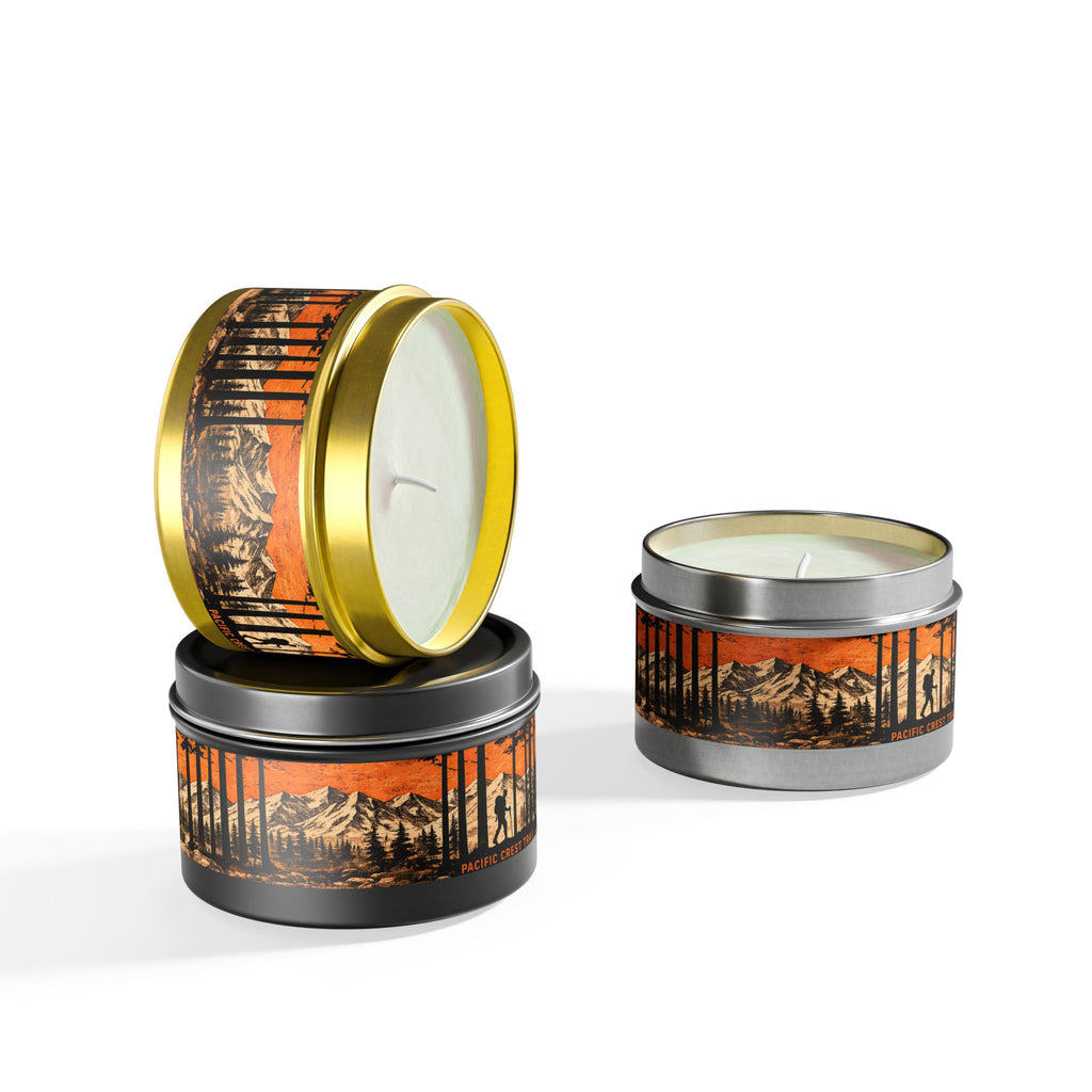 Mountain Forest Tin Candle — Rustic Woodland Scented Candle for Camping & Cabin Decor