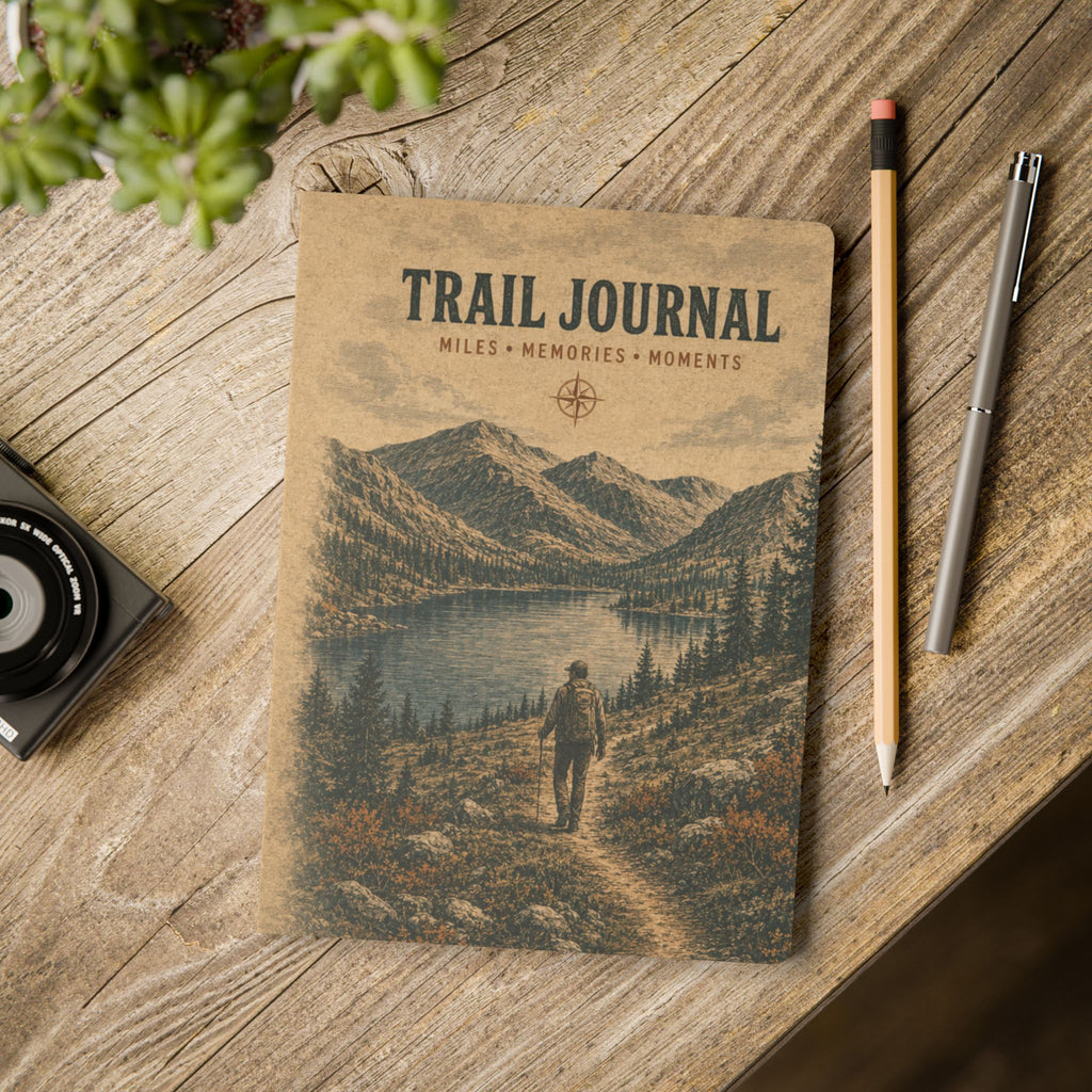 Trail Journal Softcover — Miles • Memories • Moments Camping Notebook