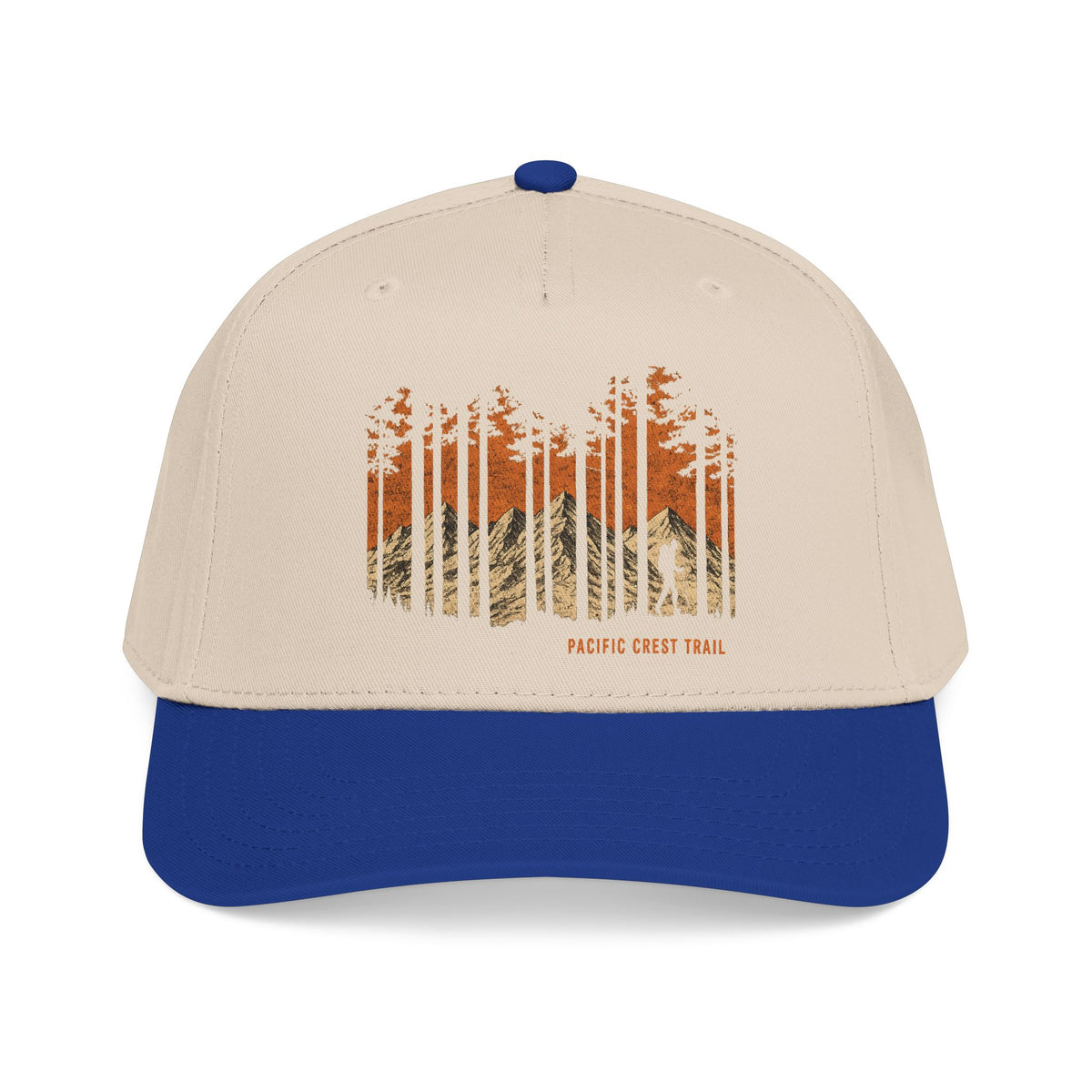 Pacific Cres Trail Baseball Cap — Vintage Forest Mountain Design