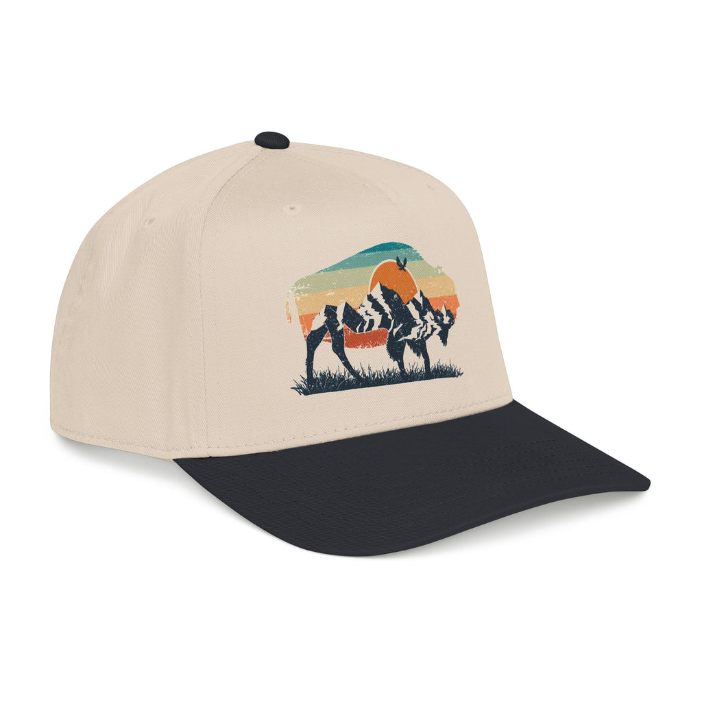 Sunset Silhouette Mid Profile Baseball Cap | Western, Sunset Scene