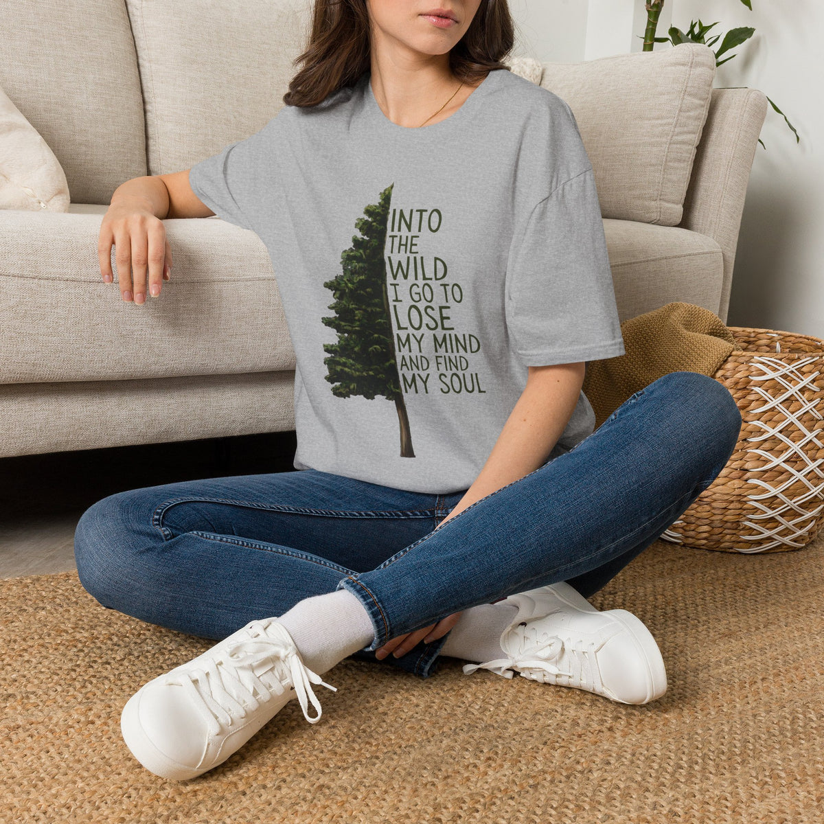 T-Shirt — "Into the Wild I Go to Lose My Mind and Find My Soul" Nature Graphic Tee