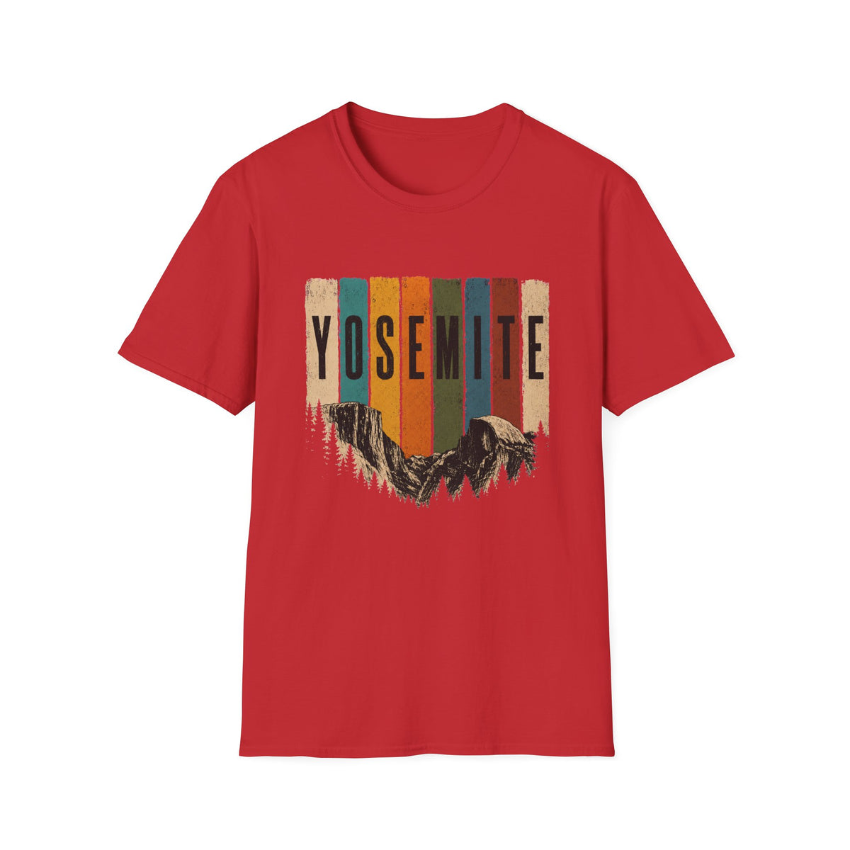 Yosemite Vintage Stripe Mountain T-Shirt | National Park Tee