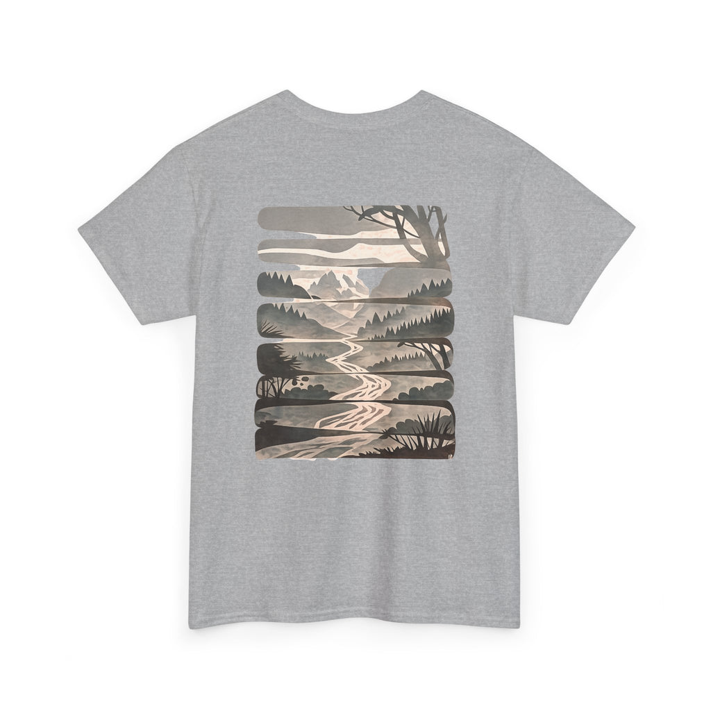 Nature Escape T‑Shirt — Serene River Mountain Landscape Tee