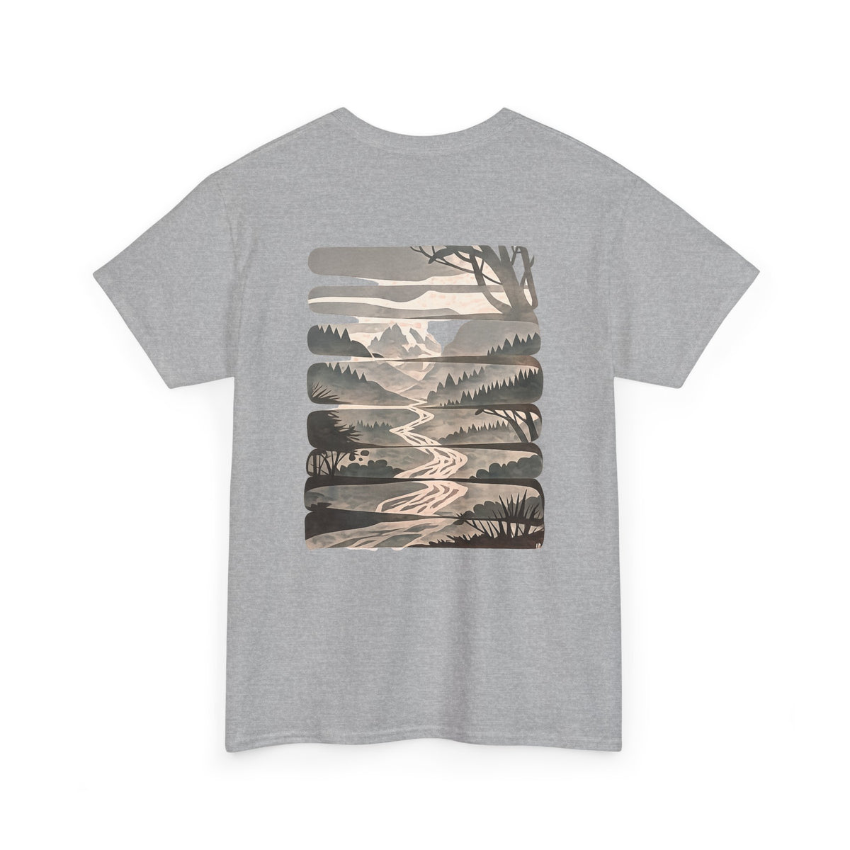 Nature Escape T‑Shirt — Serene River Mountain Landscape Tee