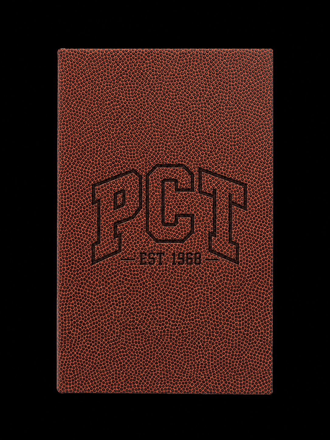 Engraved 'PCT Est. 1968' Vegan Leather Journal — Personalized Hardcover Notebook