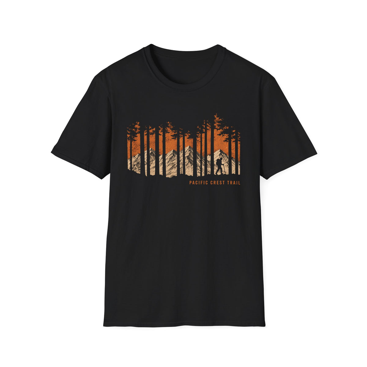 Pacific Crest Trail Graphic T-Shirt — Mountain Sunset Hiking Tee