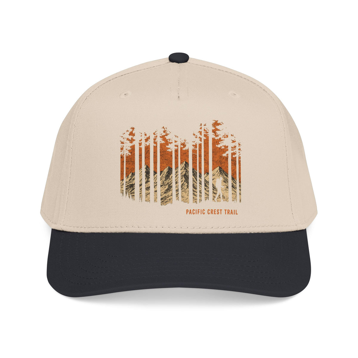 Pacific Cres Trail Baseball Cap — Vintage Forest Mountain Design