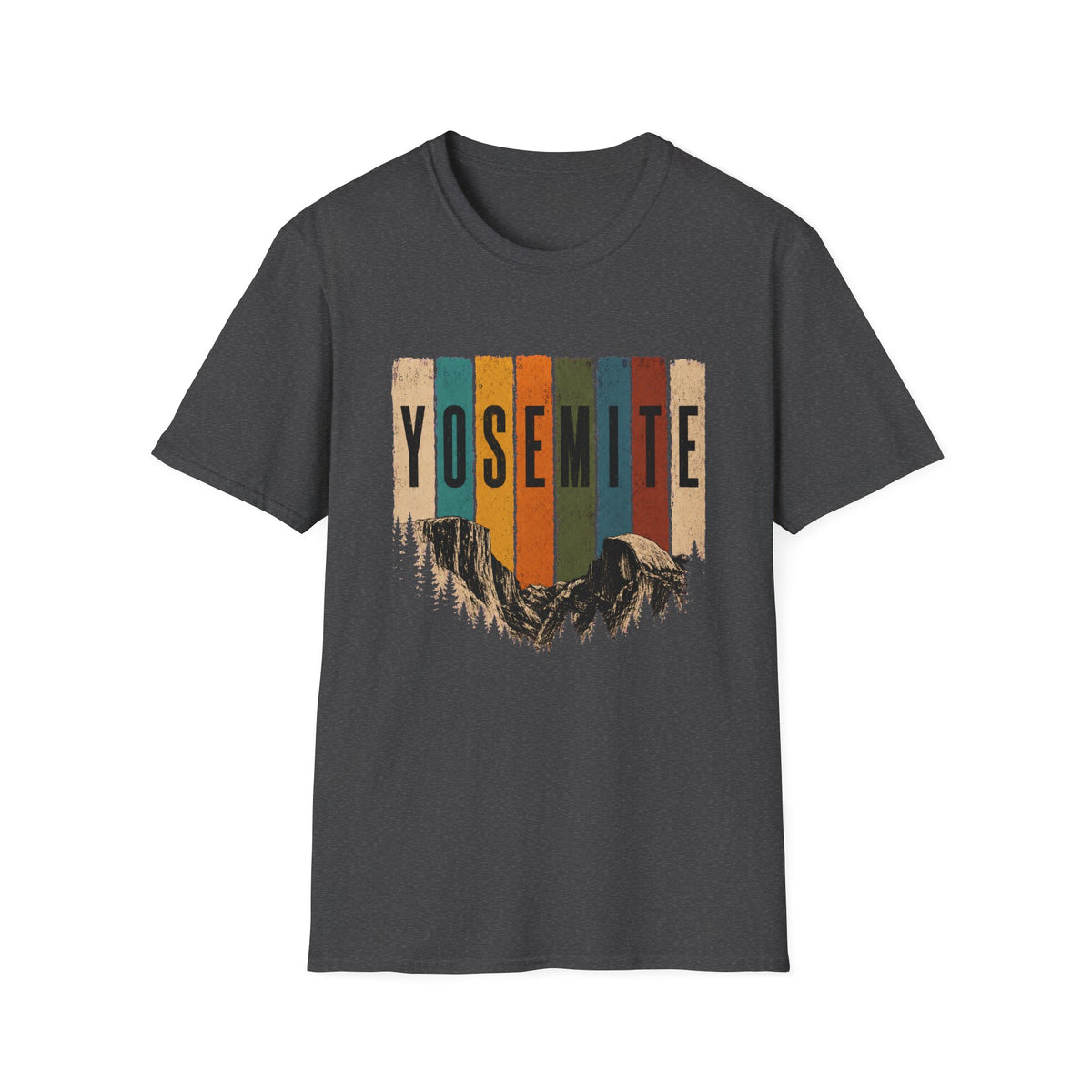 Yosemite Vintage Stripe Mountain T-Shirt | National Park Tee
