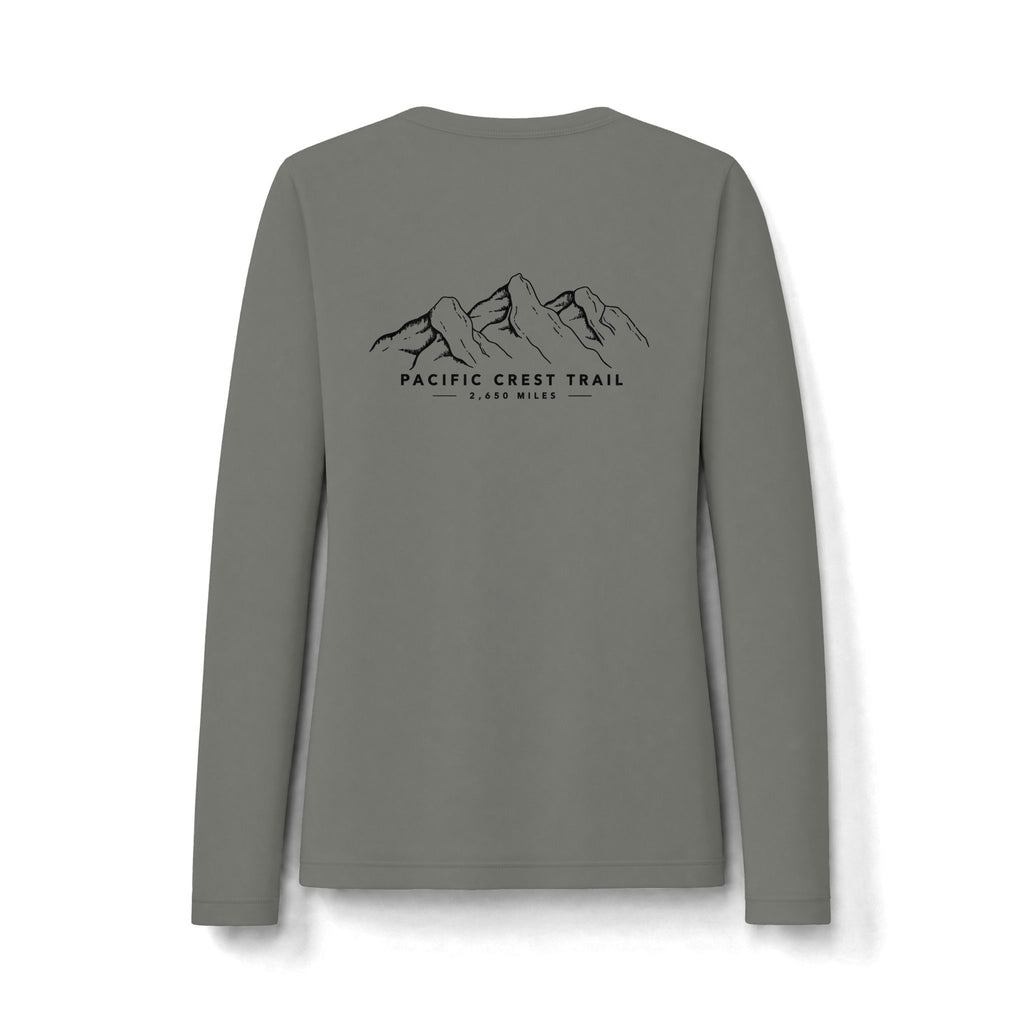Pacific Crest Trail UPF 50 Women's Long Sleeve — Mountain Graphic UV Sun Shirt
