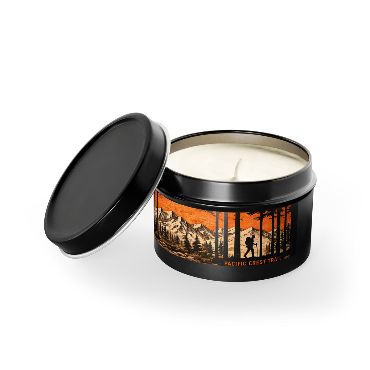 Mountain Forest Tin Candle — Rustic Woodland Scented Candle for Camping & Cabin Decor