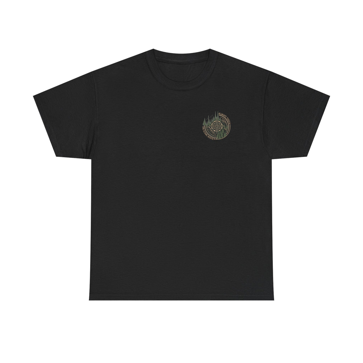 Nature Escape T‑Shirt — Serene River Mountain Landscape Tee