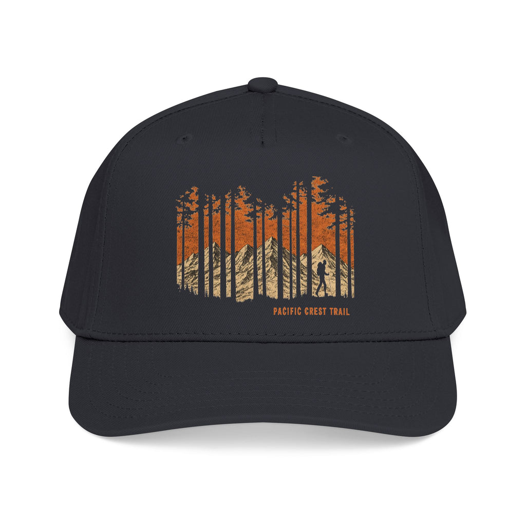 Pacific Cres Trail Baseball Cap — Vintage Forest Mountain Design