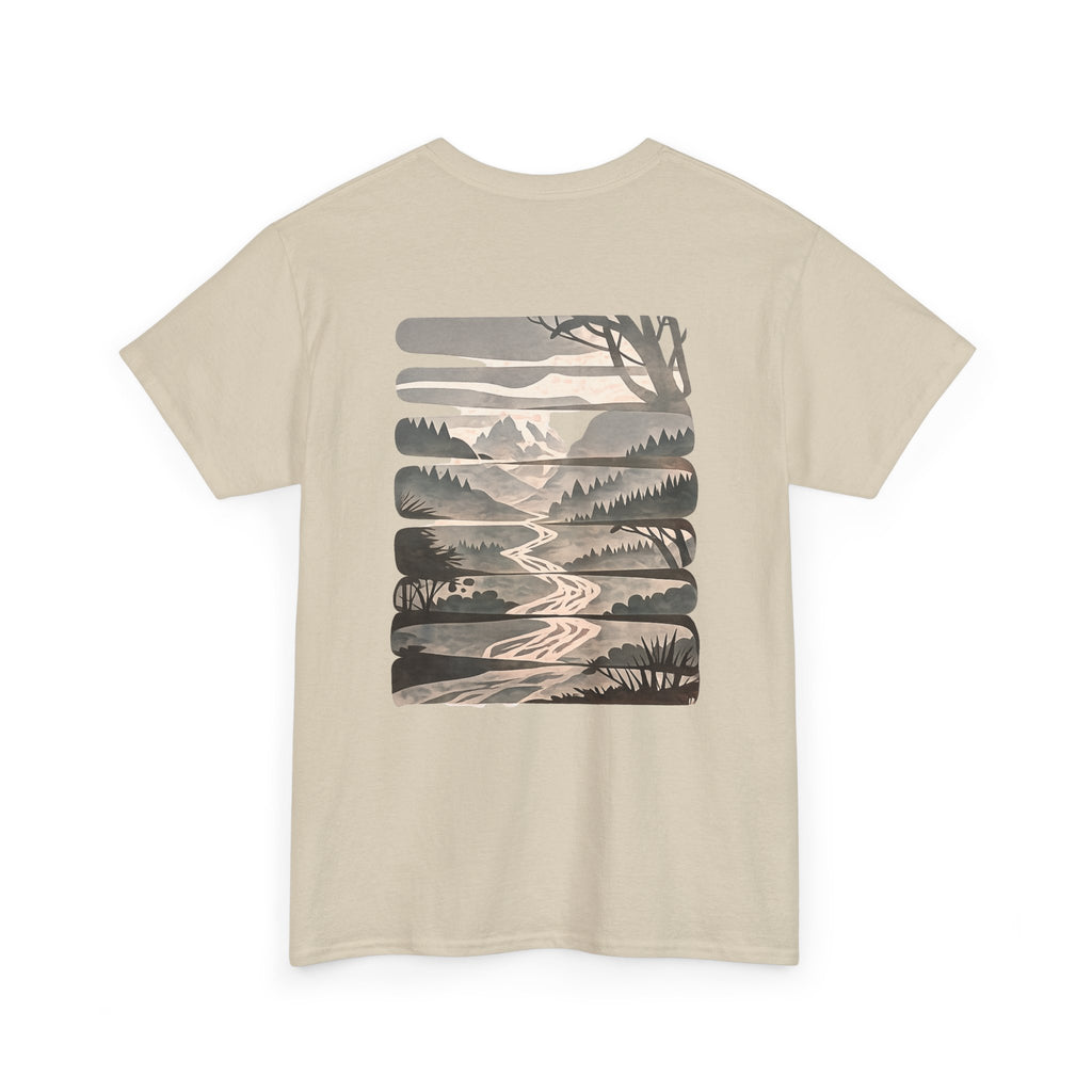 Nature Escape T‑Shirt — Serene River Mountain Landscape Tee