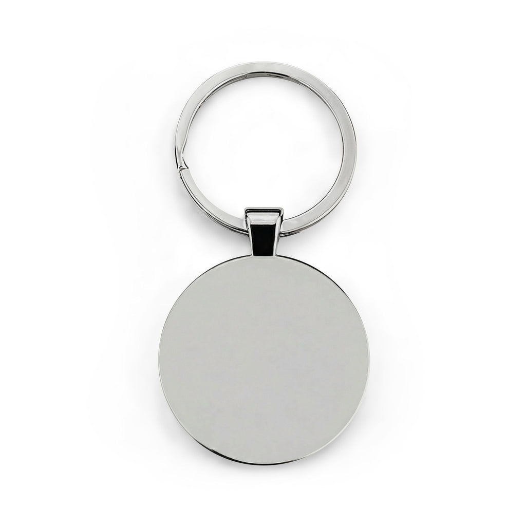Pacific Crest Trail Round Stainless Steel Keychain — Hiking Souvenir Keyring (California · Oregon · Washington)
