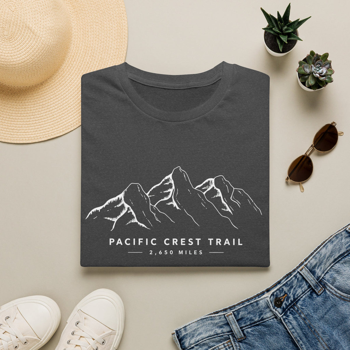 Pacific Crest Trail Mountain Tee — 'Pacific Crest Trail 2,650 Miles' Hiking T-Shirt
