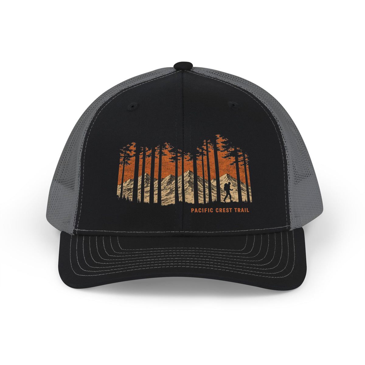 Pacific Crest Trail Trucker Hat — Hiker Sunset Snapback