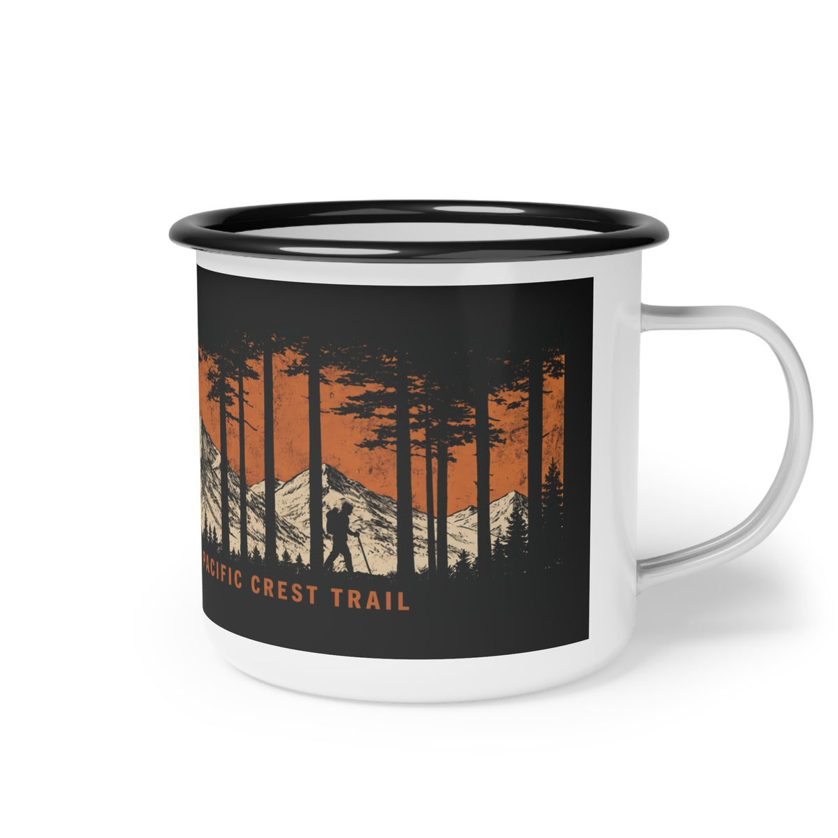Pacific Crest Trail Enamel Camp Cup — Mountain & Forest Camping Mug