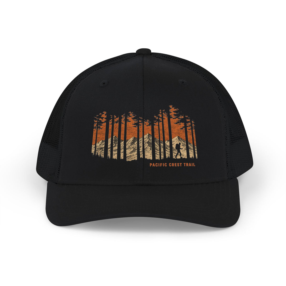 Pacific Crest Trail Trucker Hat — Hiker Sunset Snapback