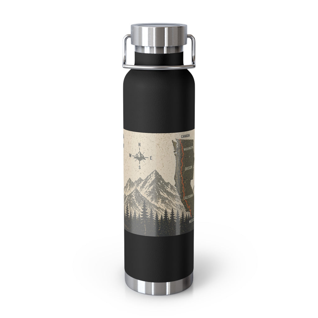 Pacific Crest Trail 22oz Vacuum Insulated Bottle — Copper Lined Adventure Water Bottle