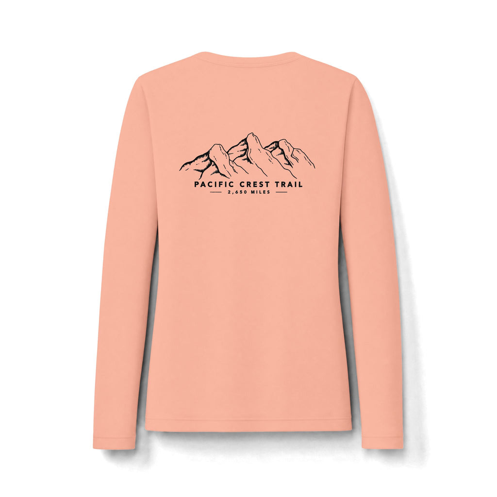 Pacific Crest Trail UPF 50 Women's Long Sleeve — Mountain Graphic UV Sun Shirt
