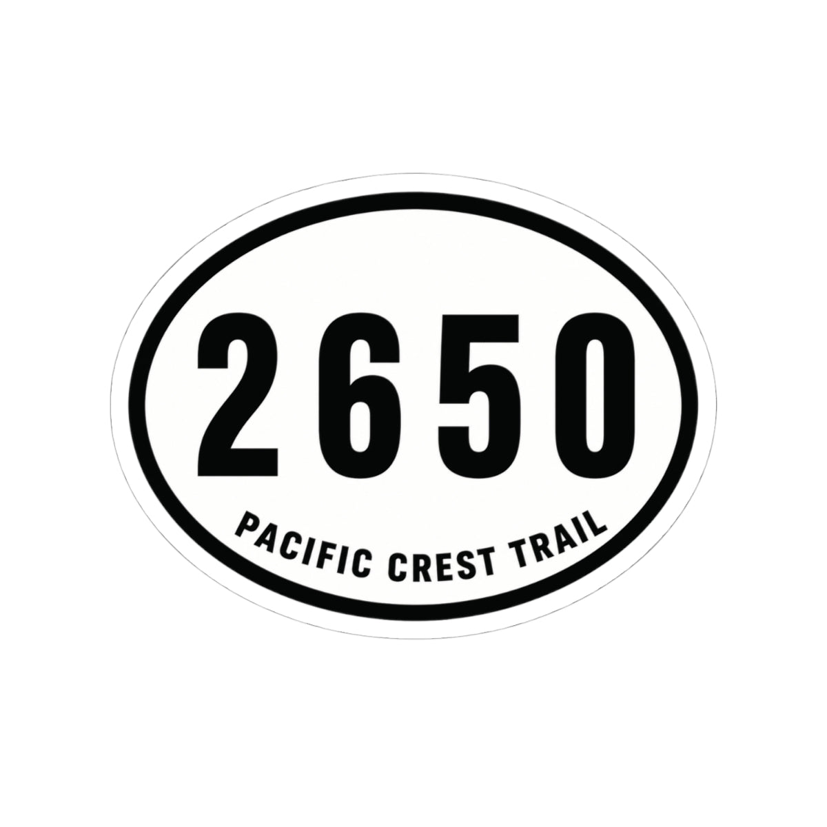 Pacific Crest Trail 2650 Oval Sticker — Kiss-Cut Hiking Decal