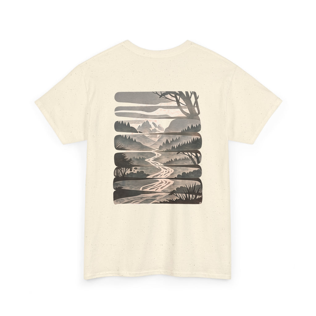 Nature Escape T‑Shirt — Serene River Mountain Landscape Tee
