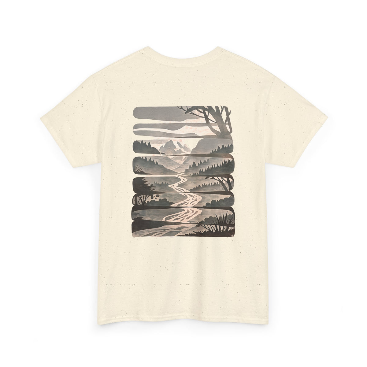 Nature Escape T‑Shirt — Serene River Mountain Landscape Tee