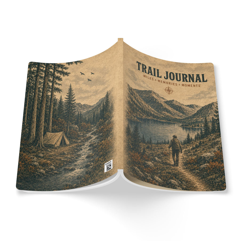 Trail Journal Softcover — Miles • Memories • Moments Camping Notebook