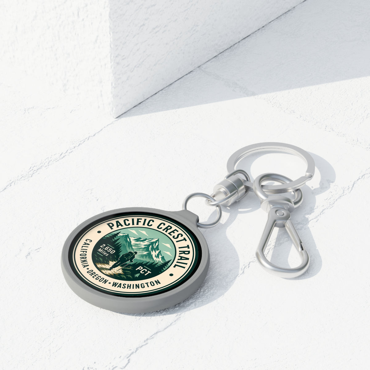 Pacific Crest Trail Keyring Tag — 2,650 Miles Hiker Keychain