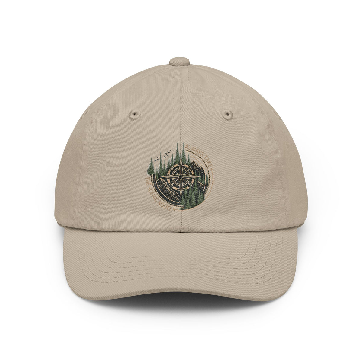 Mountain Compass Dad Hat | Forest Trail Embroidered Cap
