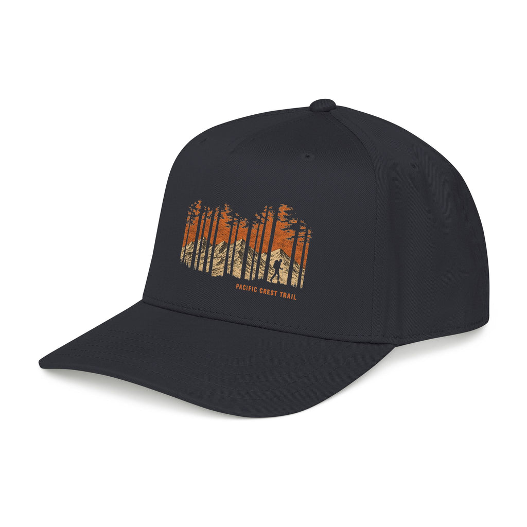 Pacific Cres Trail Baseball Cap — Vintage Forest Mountain Design