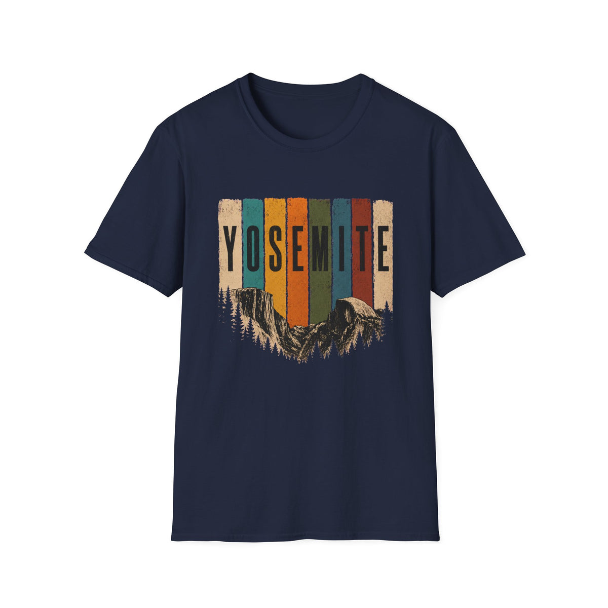 Yosemite Vintage Stripe Mountain T-Shirt | National Park Tee